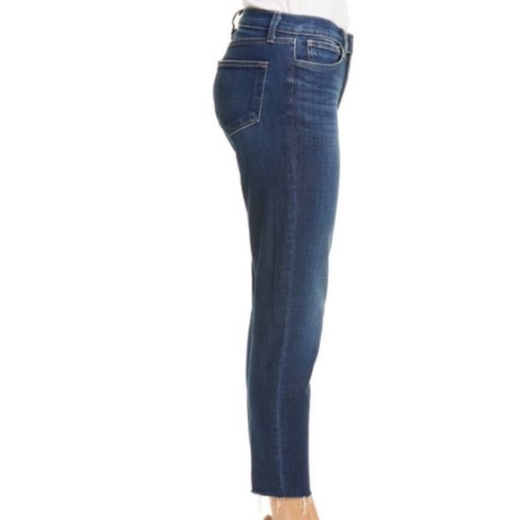 NWT L'AGENCE EL Matador Blue High Rise Slim Straight Raw Hem Jeans 26 - Picture 3 of 10